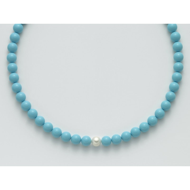 Collana donna Miluna in argento, perla e turchese PCL4433