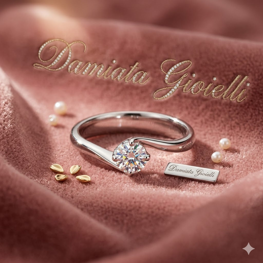 Anello solitario donna Recarlo in oro bianco e diamante R01SO195/031-13