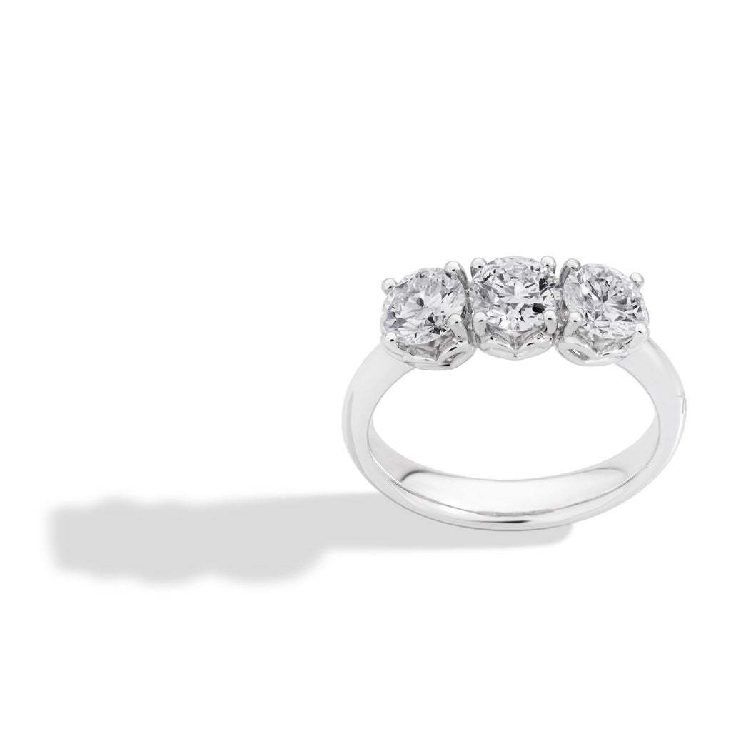 Anello trilogy donna Recarlo in oro bianco e diamanti R01TY001/025-13