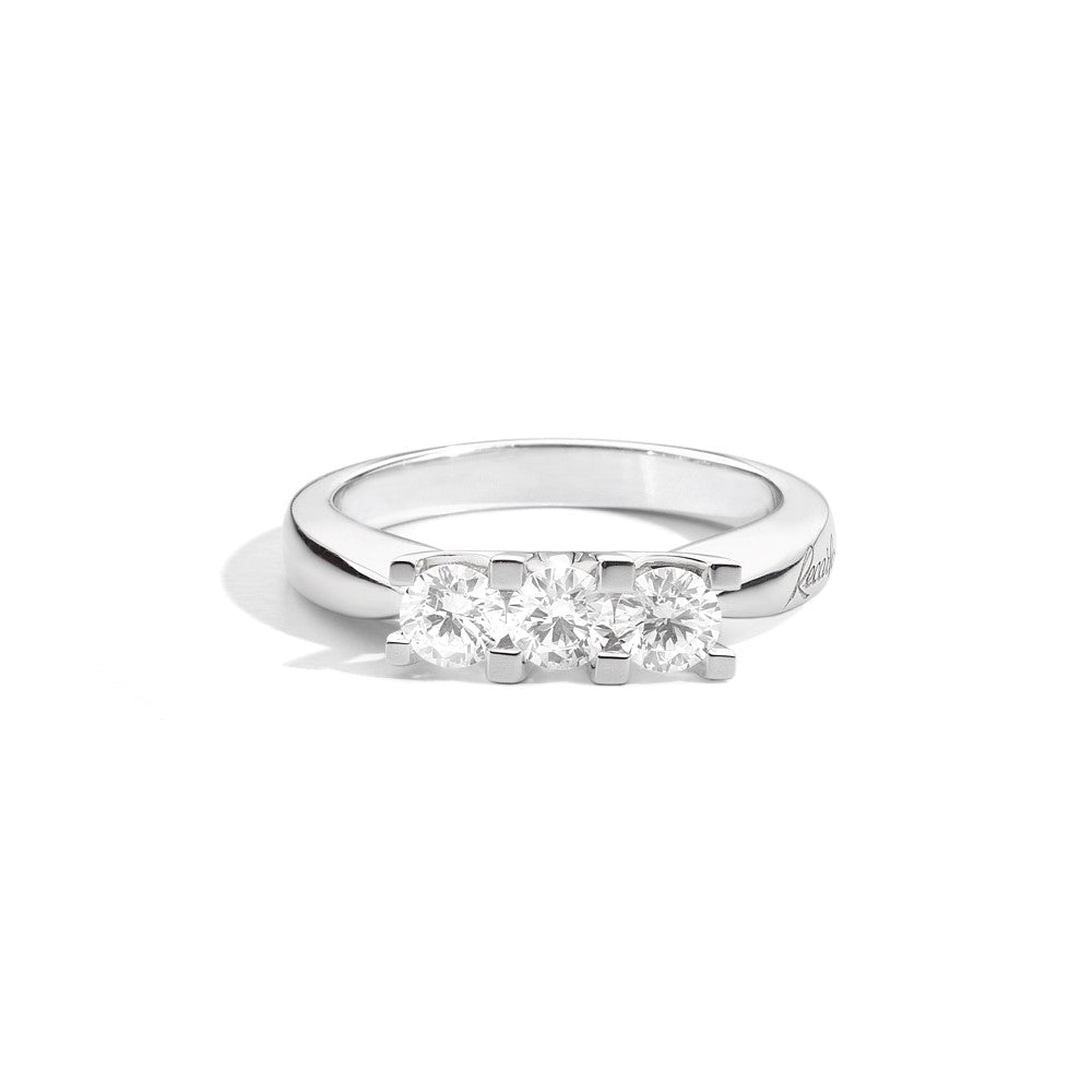 Anello trilogy donna Recarlo in oro bianco e diamanti R30TY265/023-14