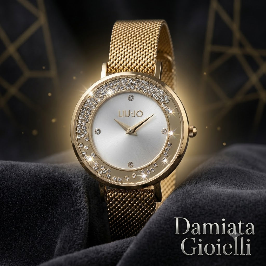 Orologio solo tempo donna Liu Jo in acciaio dorato e zirconi TLJ1692