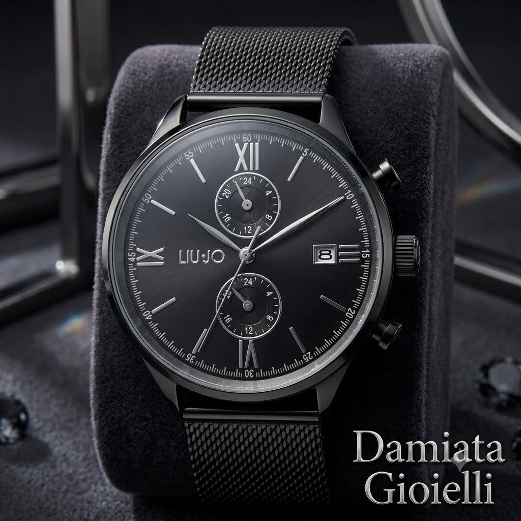 Orologio multifunzione uomo Liu Jo collezione Evolve in acciaio nero TLJ2126