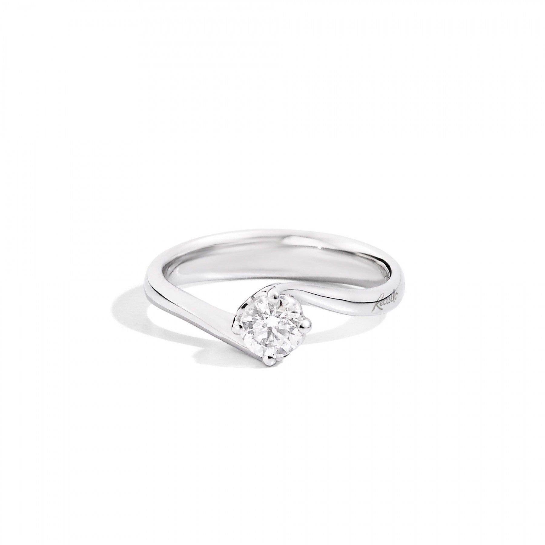 Anello solitario donna Recarlo in oro bianco e diamante ZP964/015