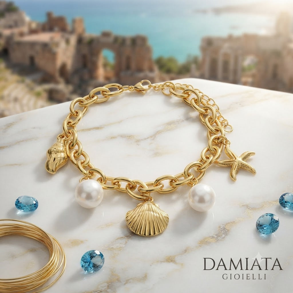 Bracciale donna Urania Preziosi Caraibi in acciaio dorato ref. BRCARA1030GD