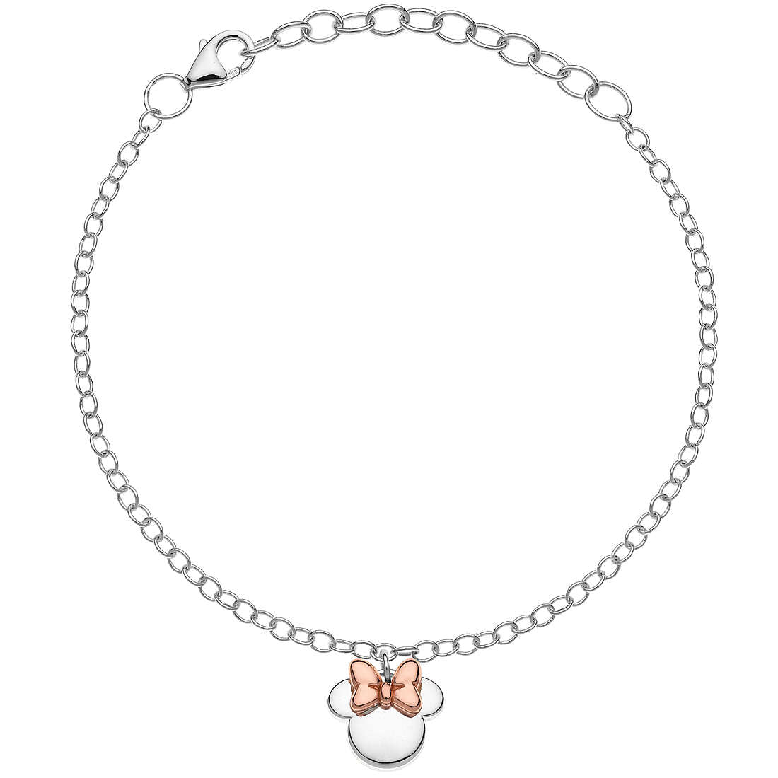Bracciale Disney Minnie bambina in argento bicolore e zirconi BS00033TRWL-55.C