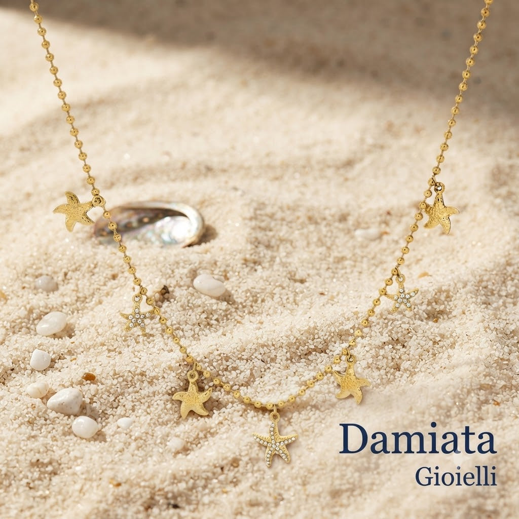 Collana donna Urania Preziosi Caraibi in acciaio dorato ref. CLCARA1019GD