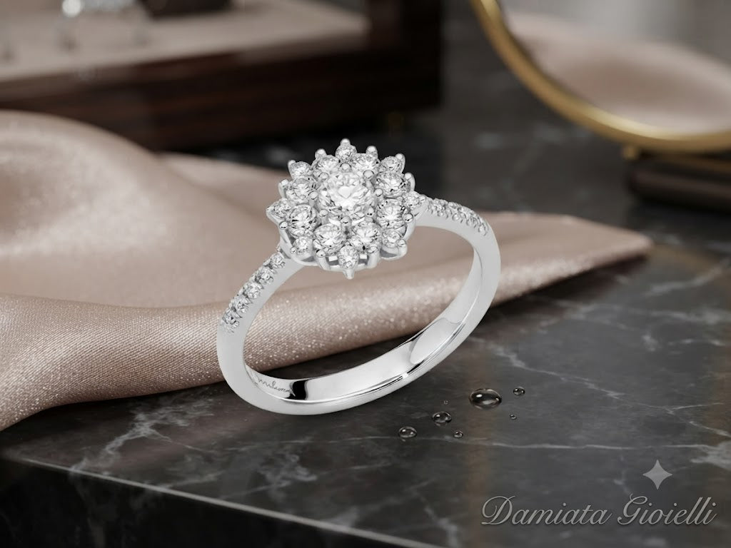 Anello fantasia donna Miluna in oro bianco e diamanti LID3535