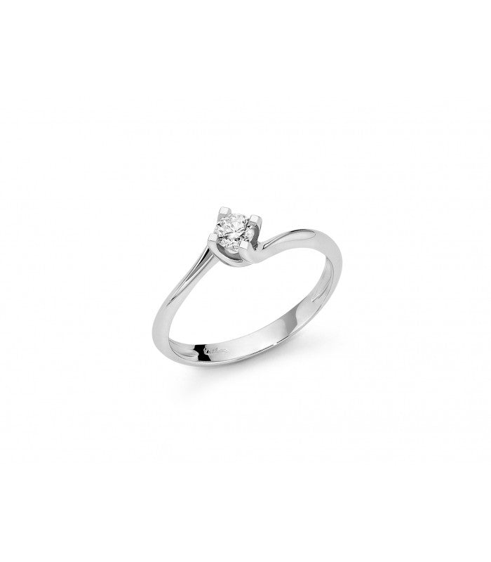 Anello solitario Miluna in oro bianco e diamante LID5180-020G7-14