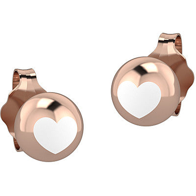 Orecchini a sfera bambina Nanán in argento rosè NAN0138