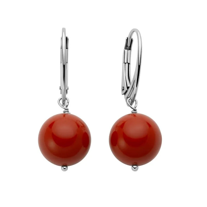 Orecchini pendenti donna Miluna collezione Terra e Mare corallo rosso PER2820