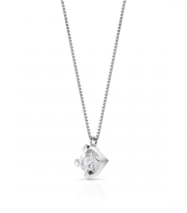 Collana punto luce donna Lucciole Gioielli in oro bianco e diamante PLGL011SI