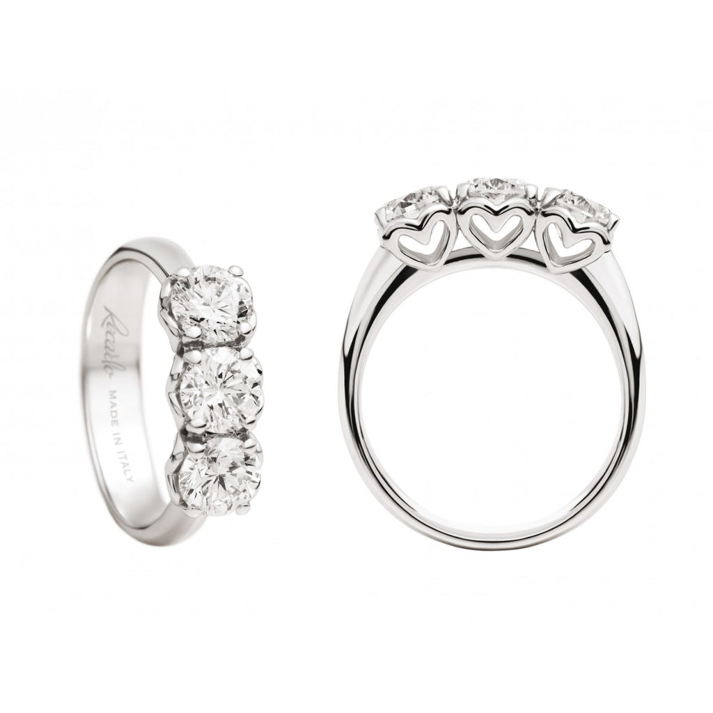 Anello trilogy donna Recarlo in oro bianco e diamanti R01TY001/025-13