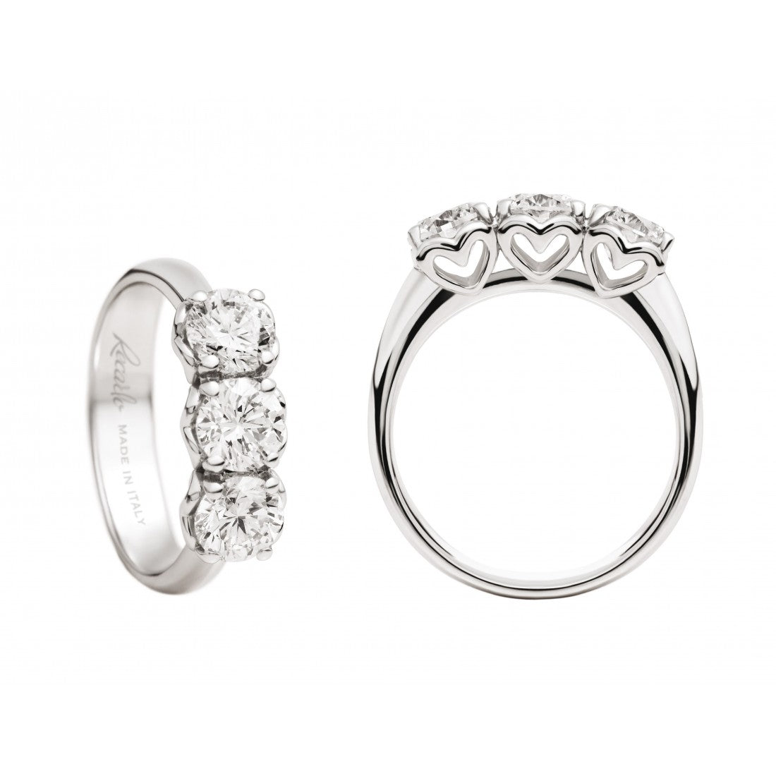 Anello trilogy donna Recarlo in oro bianco e diamanti R01TY001/025-13