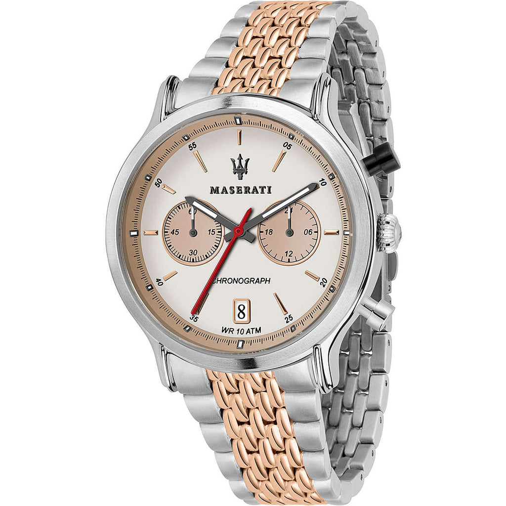 Orologio solo tempo uomo Maserati collezione Legenda in acciaio bicolore R8873638002